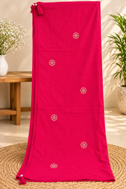 Pink Gulbhari Embroidered Kurta Pant & Dupatta Set